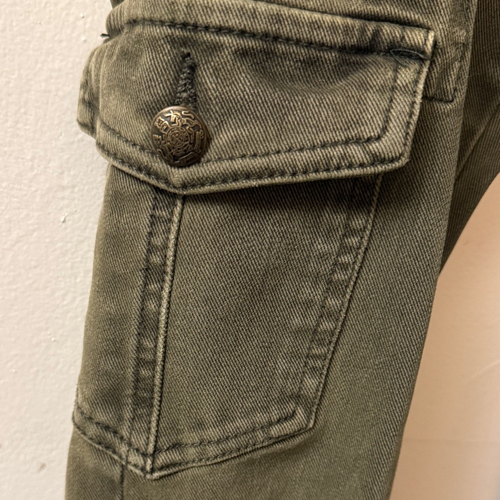 Free People Dark Green Skinny Cargo Pants - Picture 2 of 6